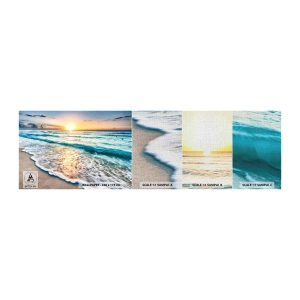 Photo Wallpaper Sample Premium Canvas - Sunset View - Landscape, Beach, Sunset - 100x30 cm