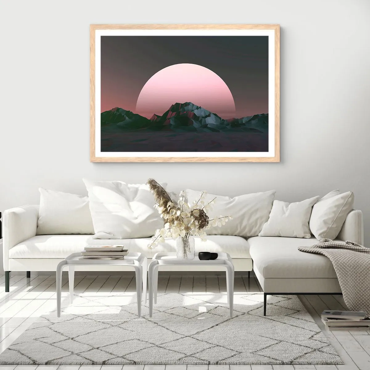 Poster in light oak frame - In a Neighbouring Galaxy - 91x61 cm