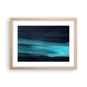 Poster in light oak frame - Swim with the Flow - 40x30 cm