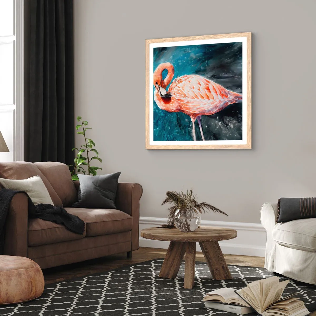 Poster in light oak frame - Decorative by Nature - 60x60 cm