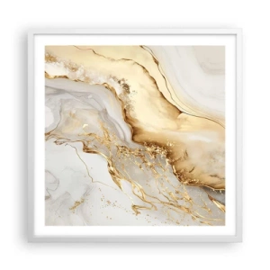 Poster in white frmae - Abstract: Beauty and Good - 60x60 cm