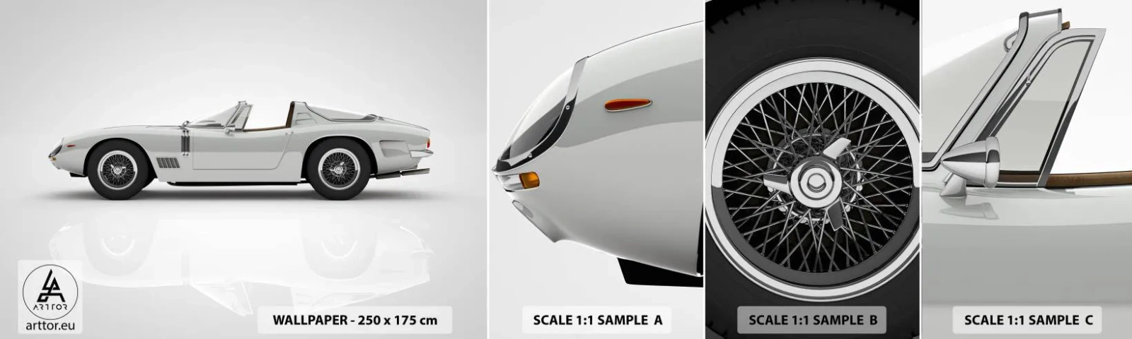 Photo Wallpaper Sample Standard Eco - Promise of Fun - Sports car, Cabriolet, Automotive - 100x30 cm