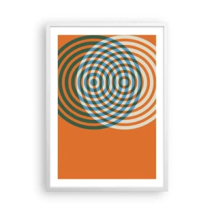 Poster in white frmae - Abstract Variation on a Circle - 50x70 cm