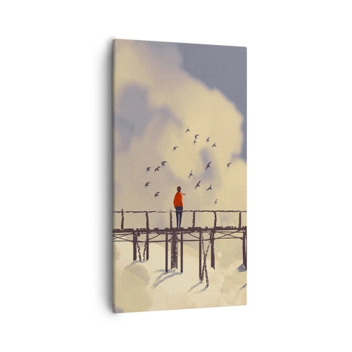 Canvas picture - Blue Longing - 55x100 cm