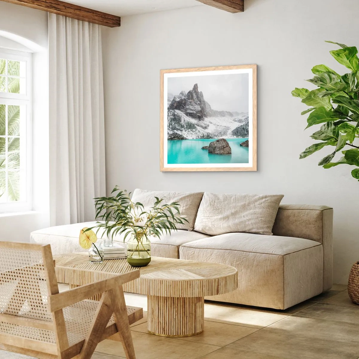 Poster in light oak frame - On Guard - 30x30 cm