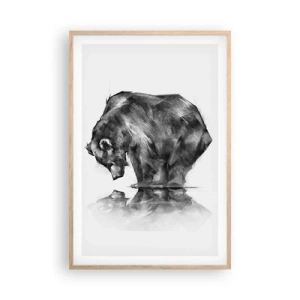 Poster in light oak frame - Nice to See Someone Close - 61x91 cm