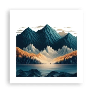 Poster - Perfect Mountain Landscape - 40x40 cm