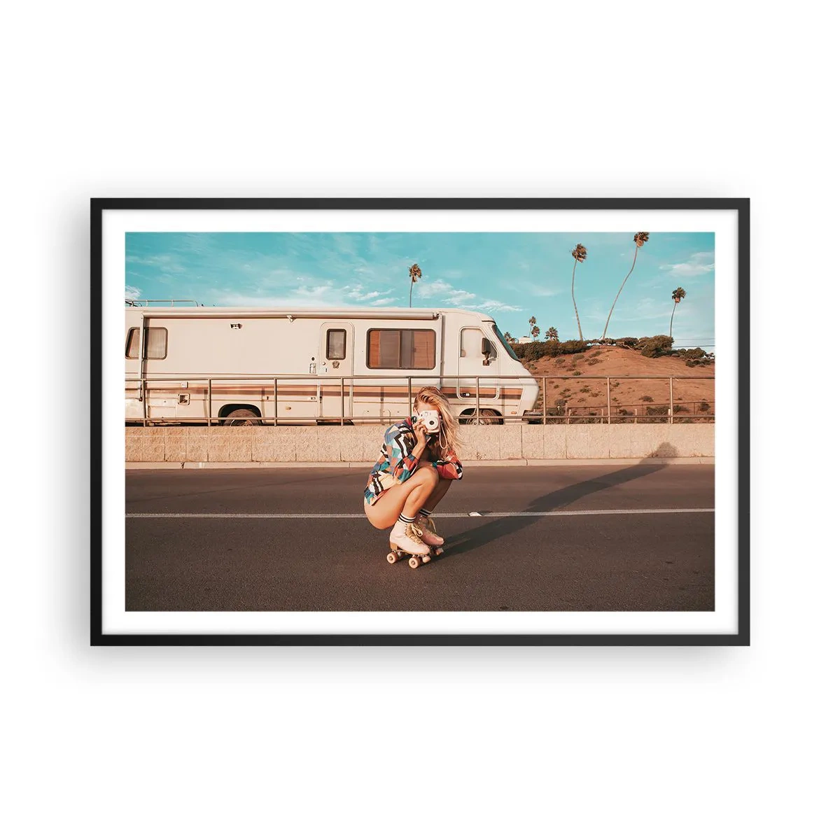 Poster in black frame - Smile, Please! - 91x61 cm
