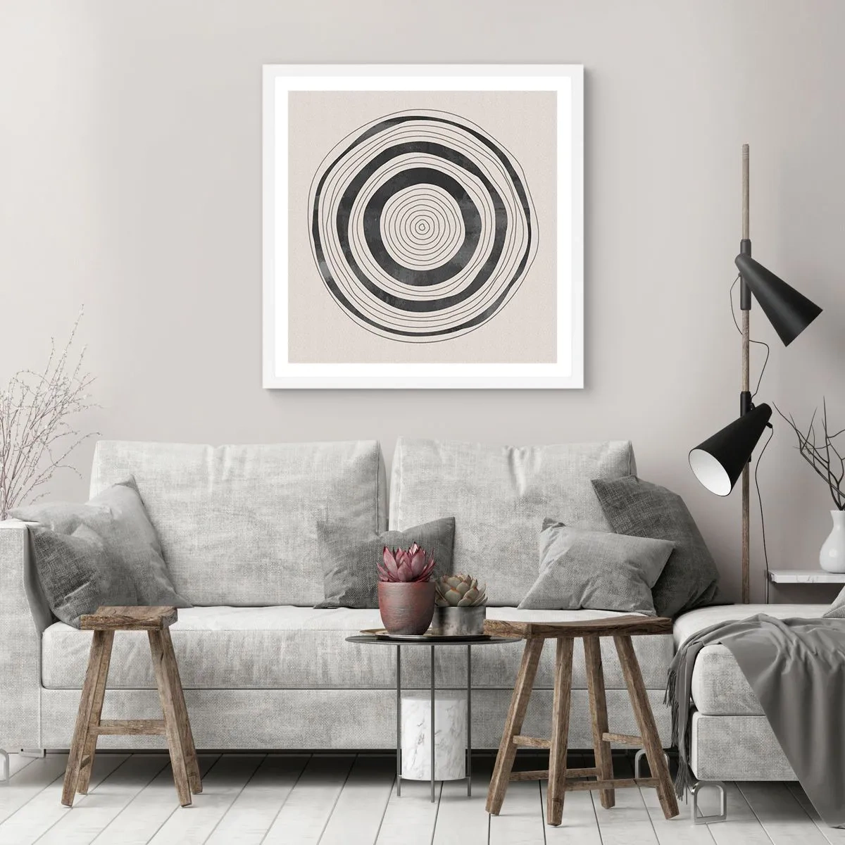 Poster in white frmae - Important What's in Between - 30x30 cm