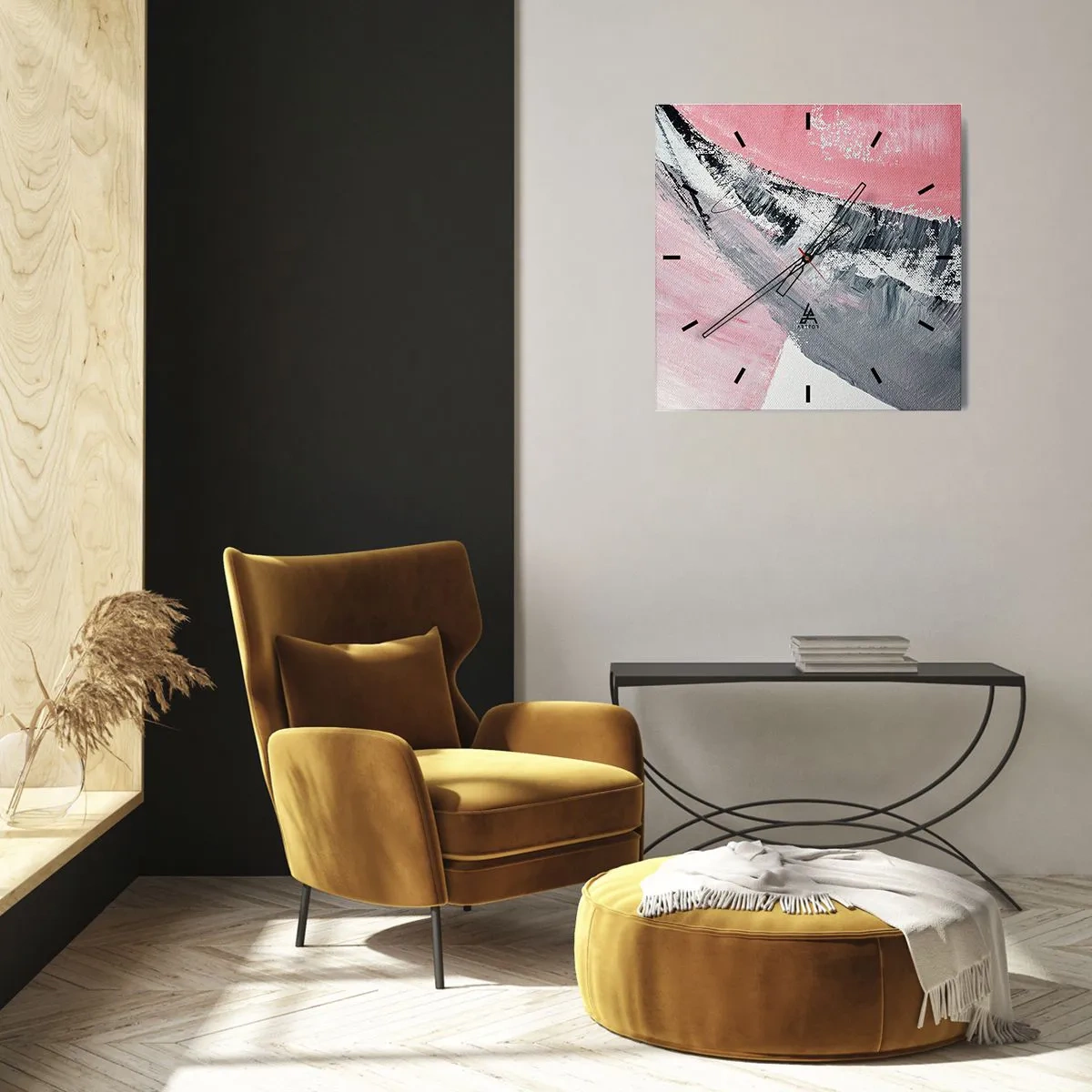 Wall clock - Clock on glass - Fitted Composition - 30x30 cm