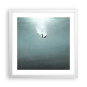 Poster in white frmae - In the Arms of the Ocean - 40x40 cm