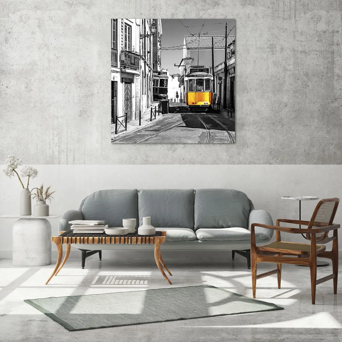 Glass picture - Spirit of Lisbon - 70x70 cm