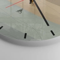 Clock face with lines