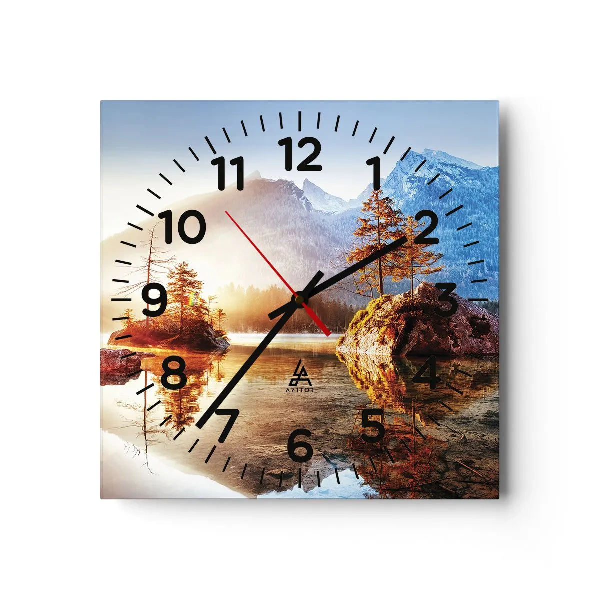 Wall clock - Clock on glass - Nature in New Light - 30x30 cm