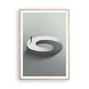 Poster in light oak frame - Puzzle It out - 70x100 cm