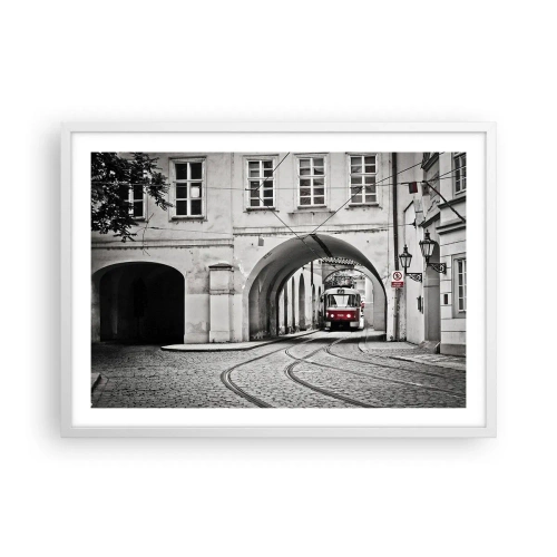 Poster in white frmae - Through City Labirynth - 70x50 cm