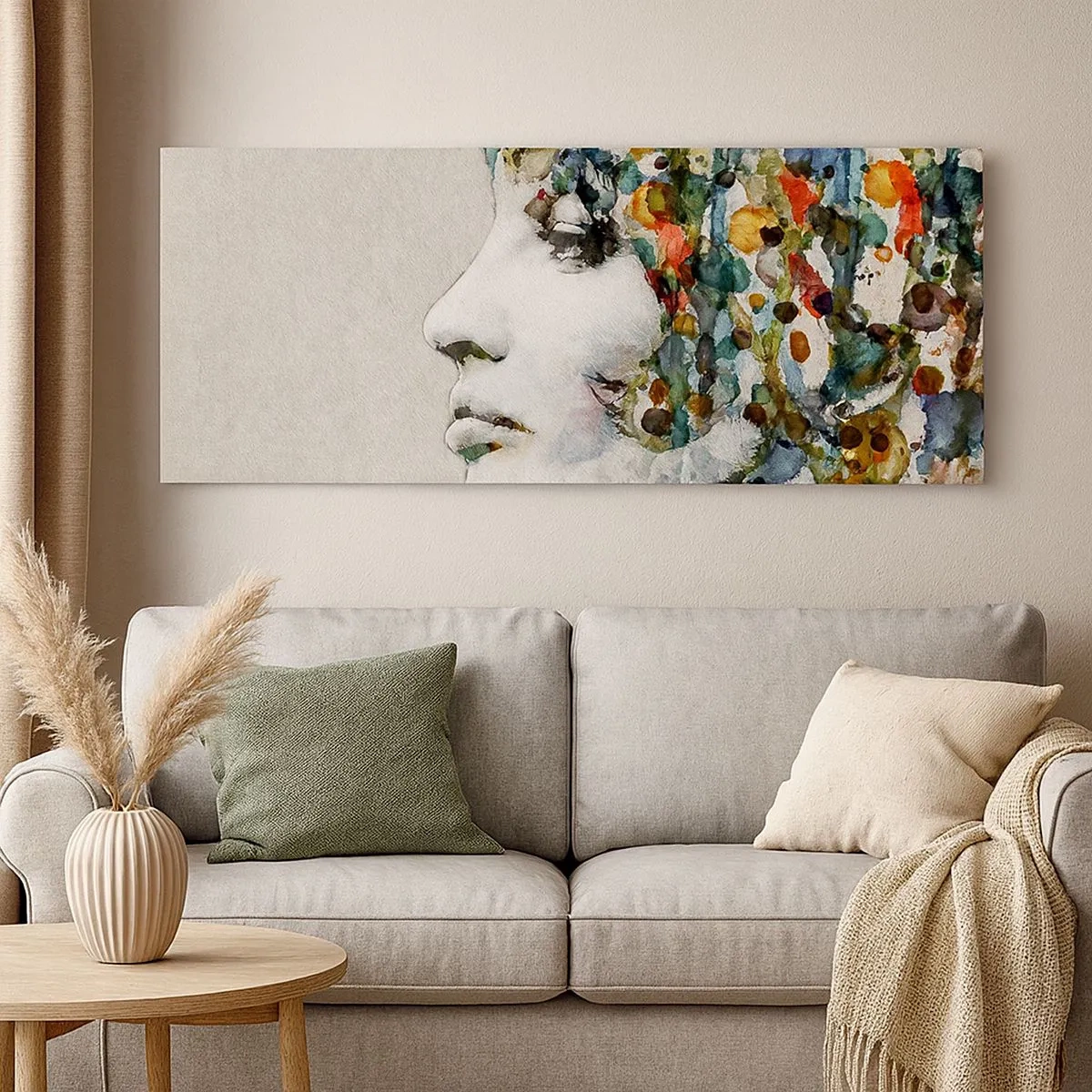 Canvas picture - Emerged from Greyness - 100x40 cm