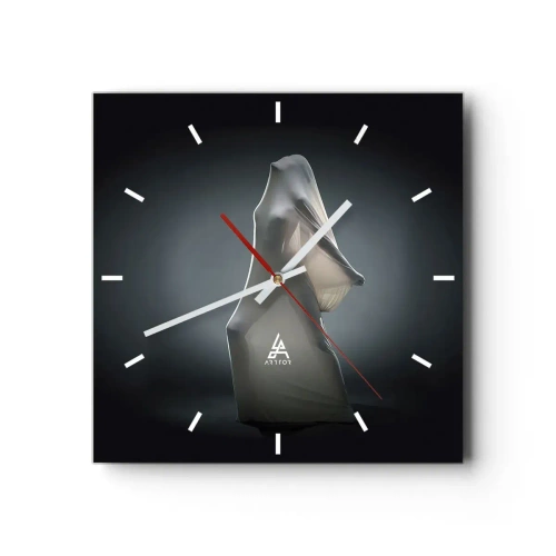 Wall clock - Clock on glass - Hidden Desires - 30x30 cm