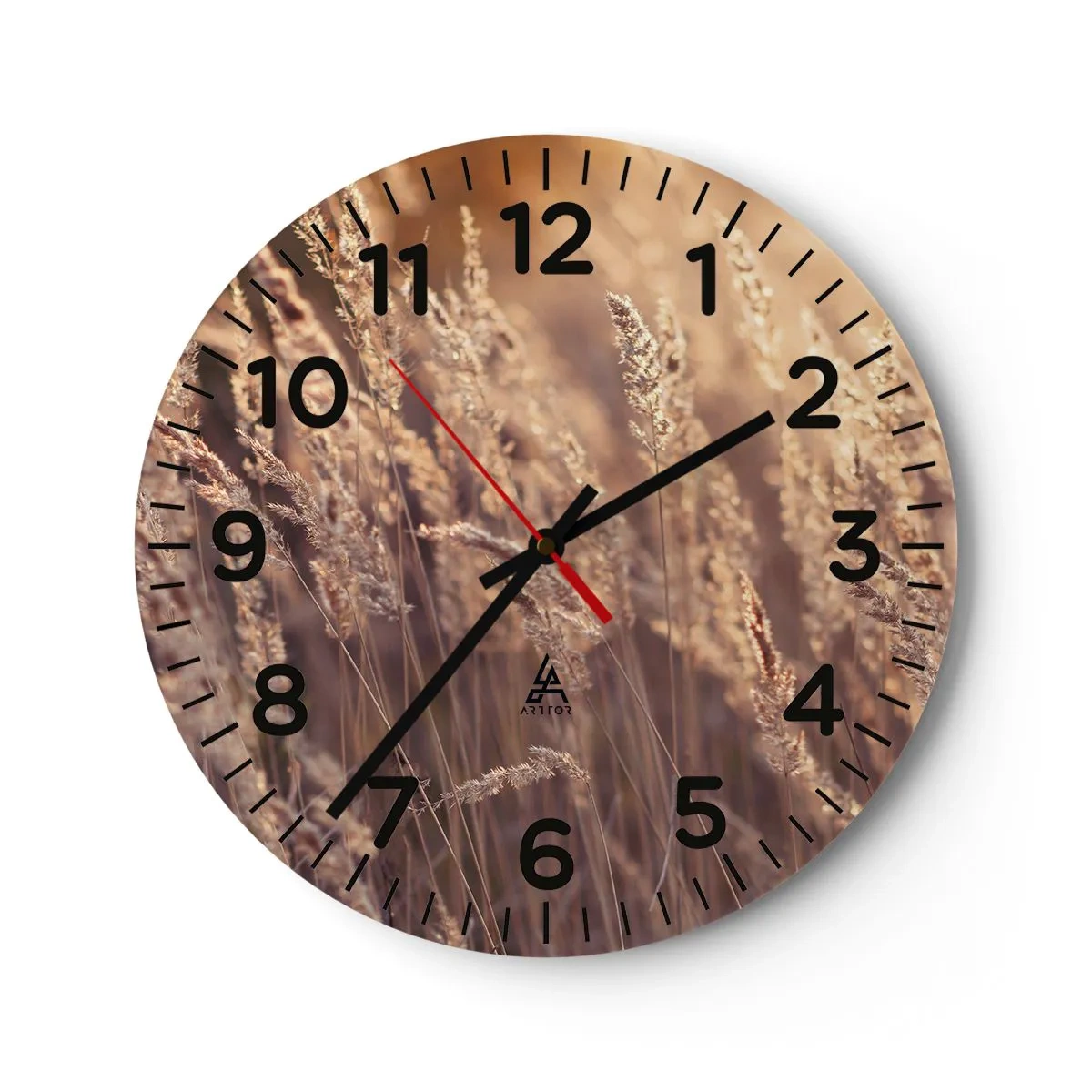 Wall clock - Clock on glass - Ready to Welcome Autumn - 30x30 cm