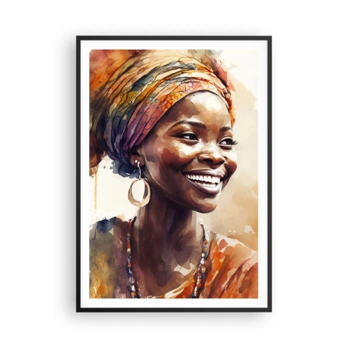 Poster in black frame - African Queen - 70x100 cm