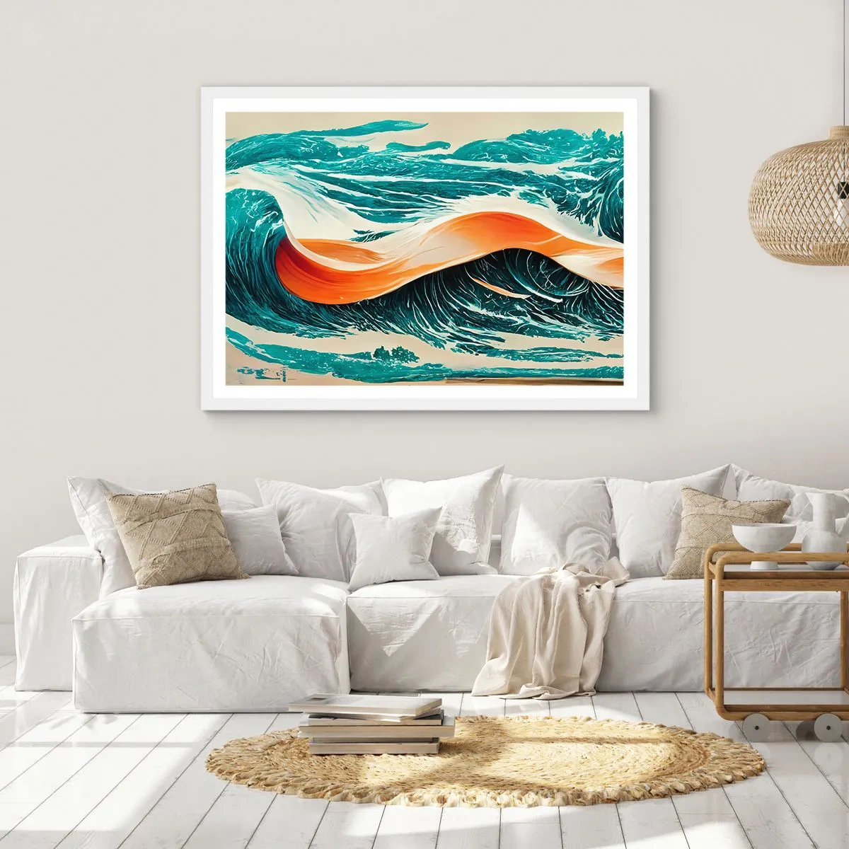 Poster in white frmae - Surfer's Dream - 91x61 cm