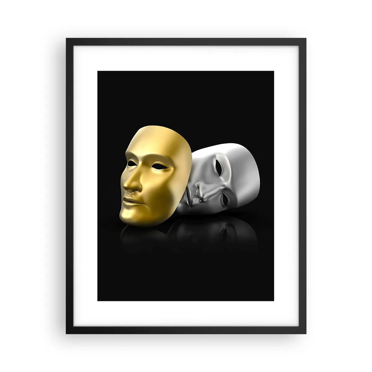 Poster in black frame - Life Is a Theatre - 40x50 cm