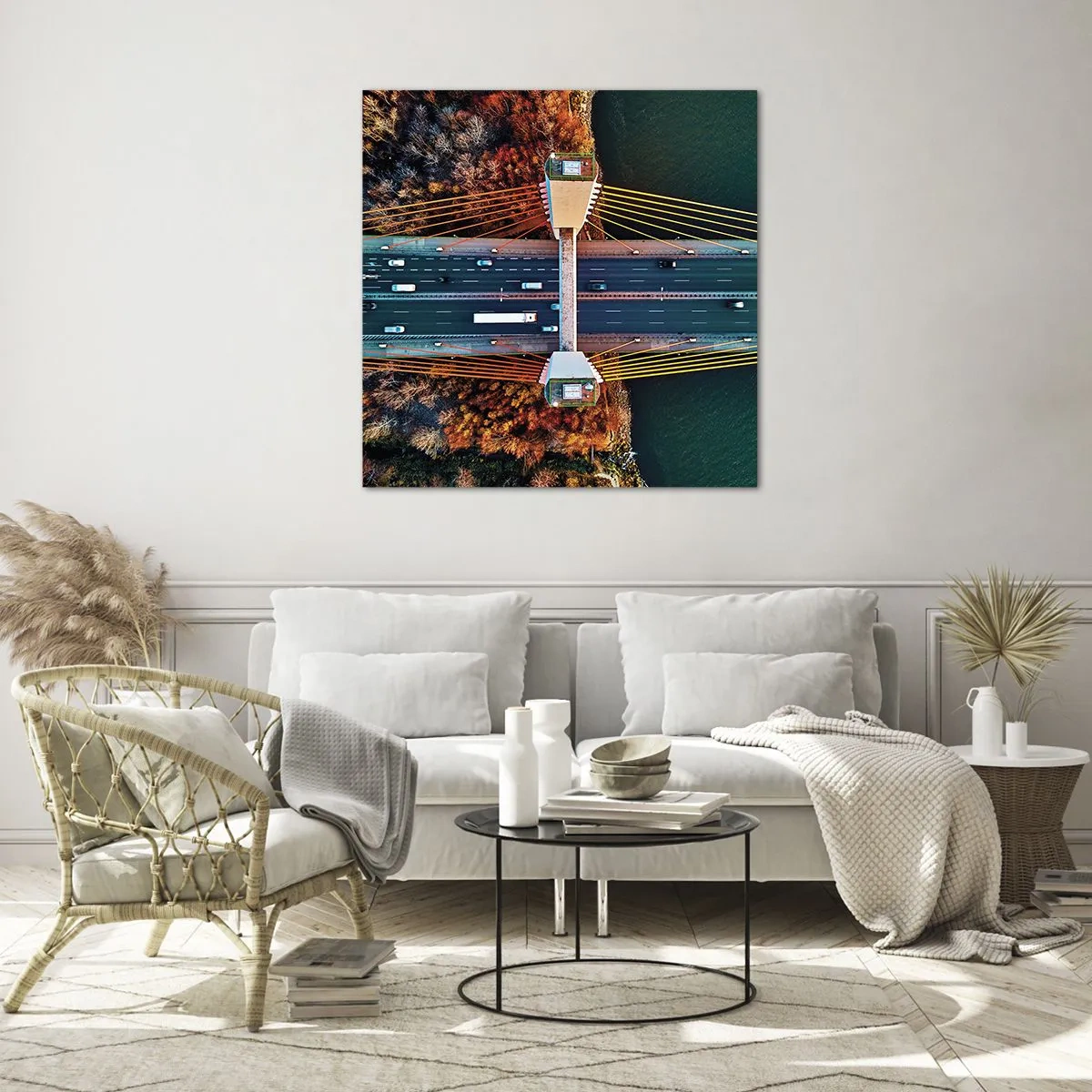 Glass picture - Behind Seas and Oceans - 50x50 cm