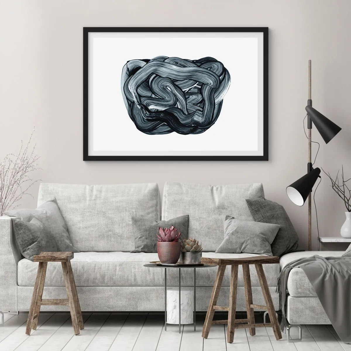 Poster in black frame - It's Not So simple - 70x50 cm