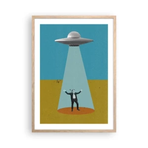 Poster in light oak frame - Close Encounter - 50x70 cm