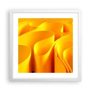 Poster in white frmae - Like Waves of the Sun - 40x40 cm