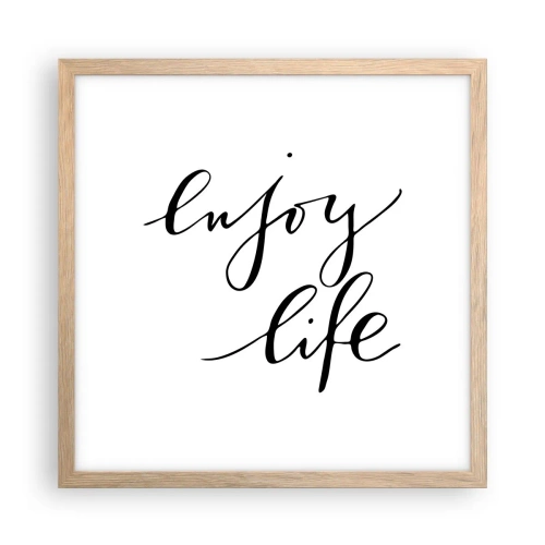 Poster in light oak frame - Nothing to Add… - 40x40 cm