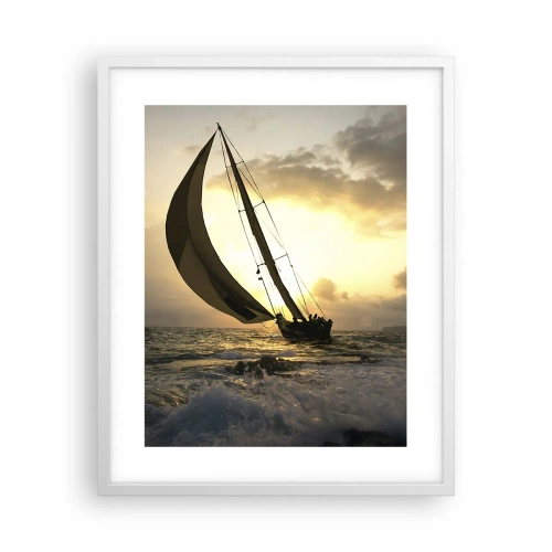 Poster in white frmae - With and against the Wind - 40x50 cm