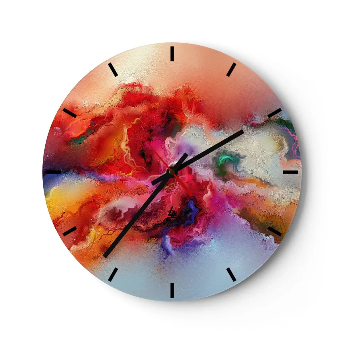 Wall clock - Clock on glass - How to Catch Dreams - Smoke - 40x40 cm