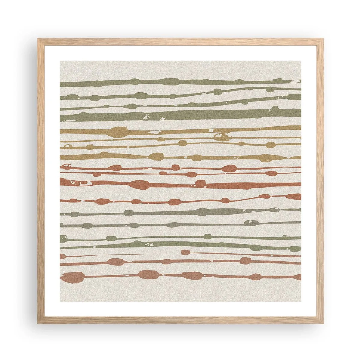 Poster in light oak frame - Musical Colour Notation - 60x60 cm