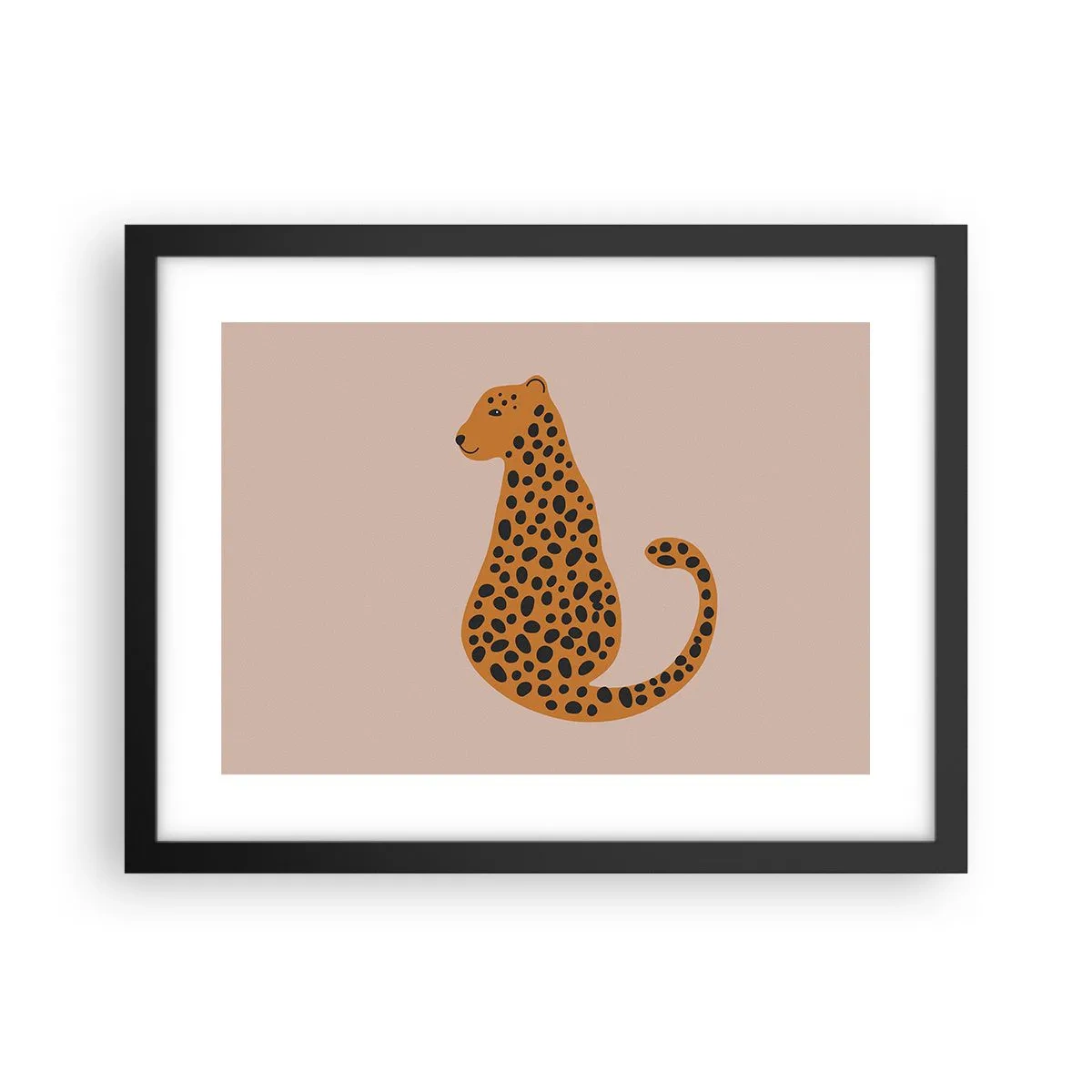Poster in black frame - Leopard Print Is Fashionable - 40x30 cm