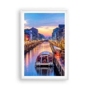 Poster in white frmae - Evening of Light and Fun - 61x91 cm