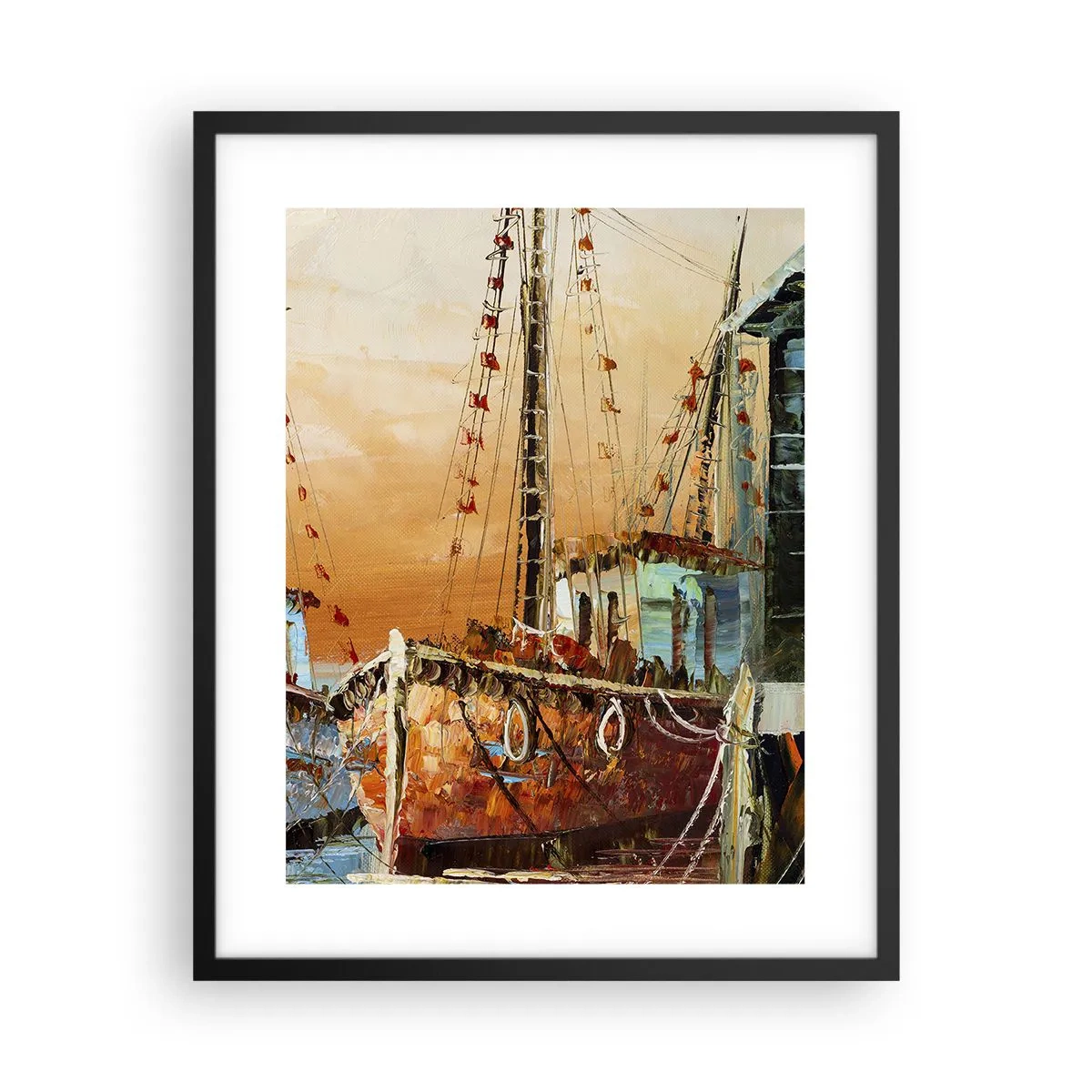 Poster in black frame - Calm Return - 40x50 cm