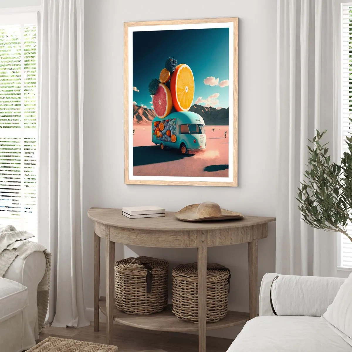Poster in light oak frame - Taste of Holidays - 70x100 cm