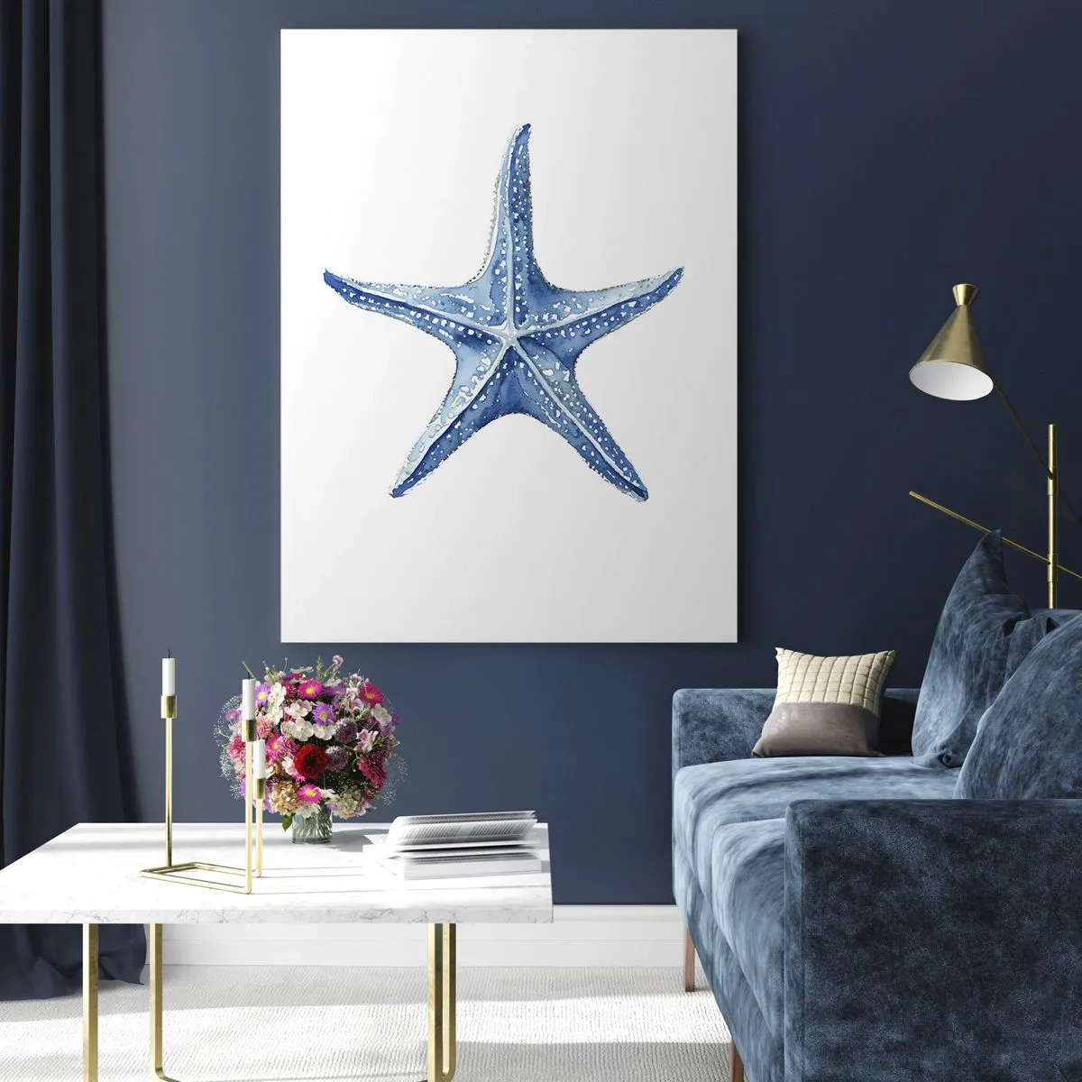 Glass picture - Sea Star - 80x120 cm