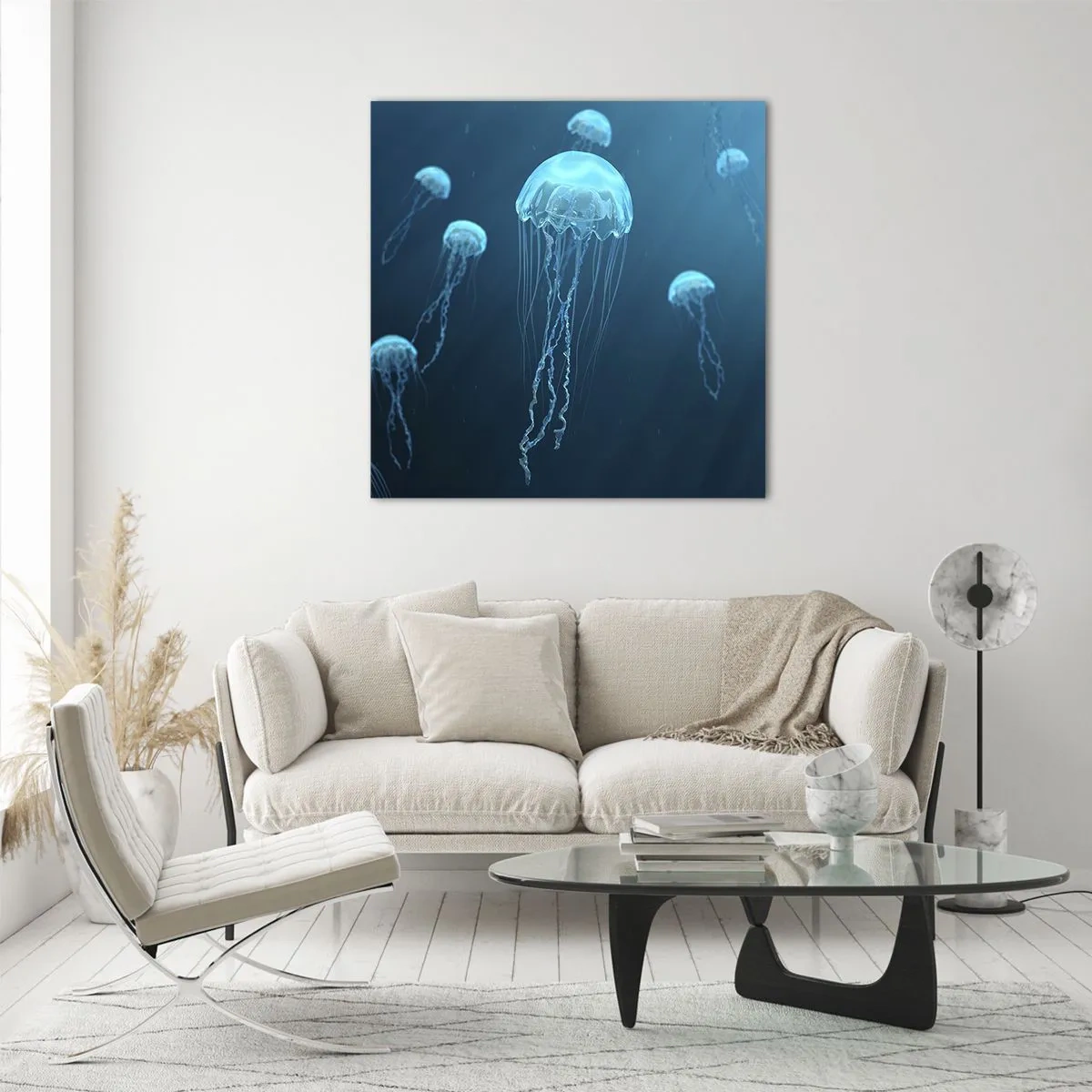 Glass picture - Ocean Dance - 30x30 cm