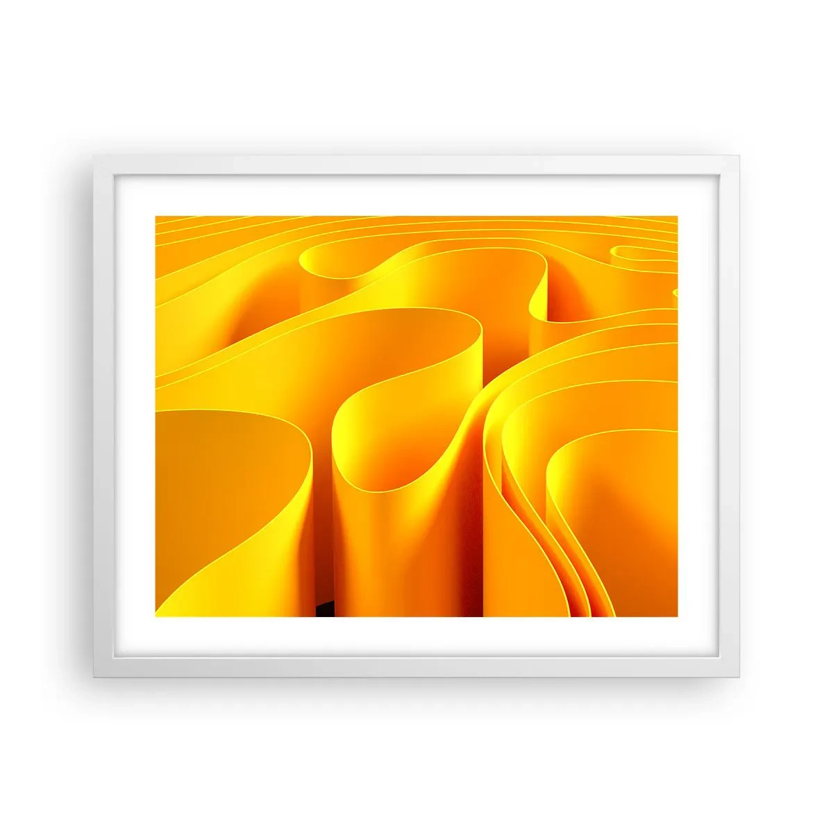 Poster in white frmae - Like Waves of the Sun - 50x40 cm