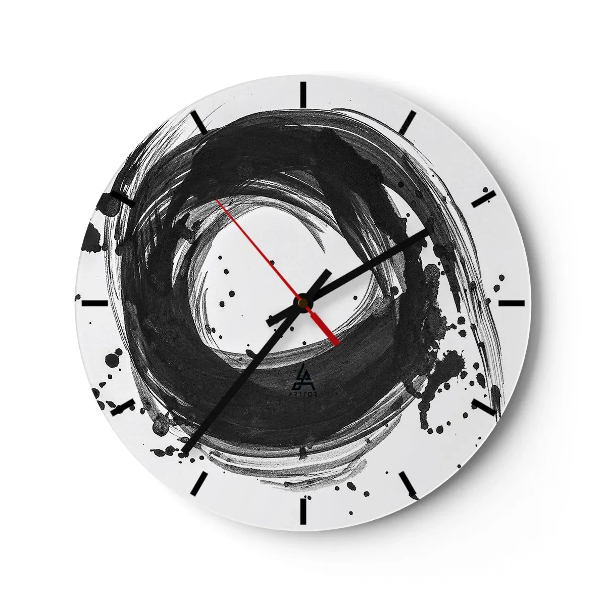 Wall clock - Clock on glass - Whirl of Creation - 40x40 cm
