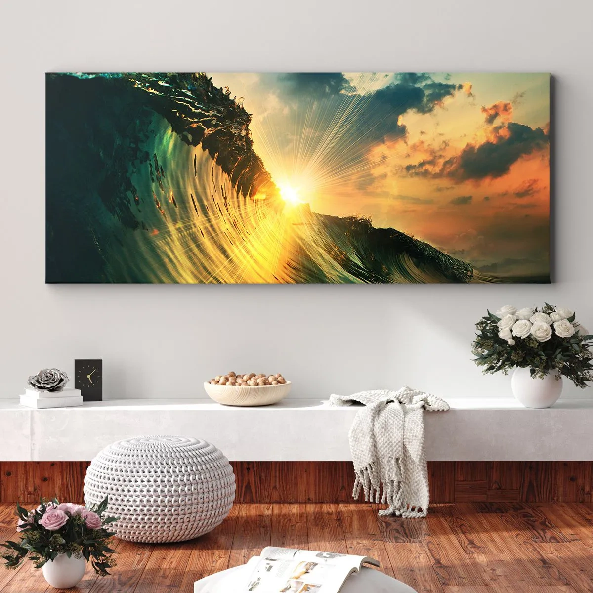 Canvas picture - Surfer, Where Are You? - 90x30 cm