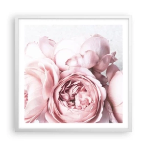 Poster in white frmae - for the Romantics - 60x60 cm