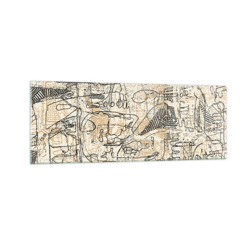 Glass picture - Waiting to Be Decoded - 140x50 cm