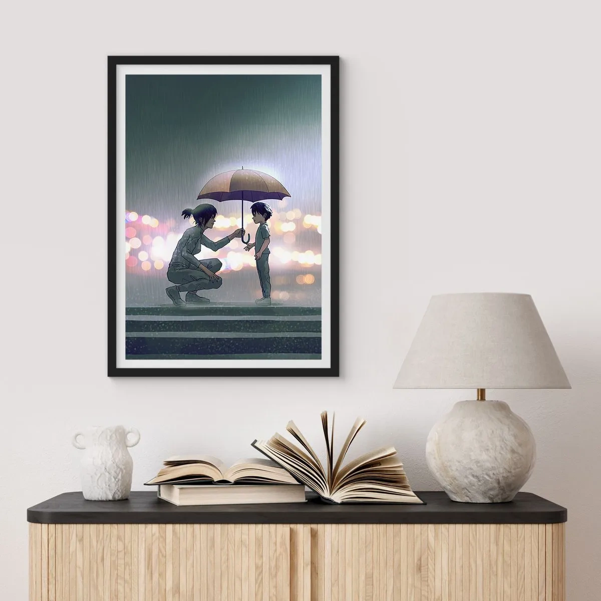 Poster in black frame - And Everything Is All Right - 40x50 cm