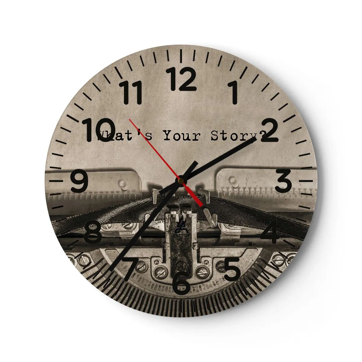 Wall clock - Clock on glass - Tell Me - 40x40 cm