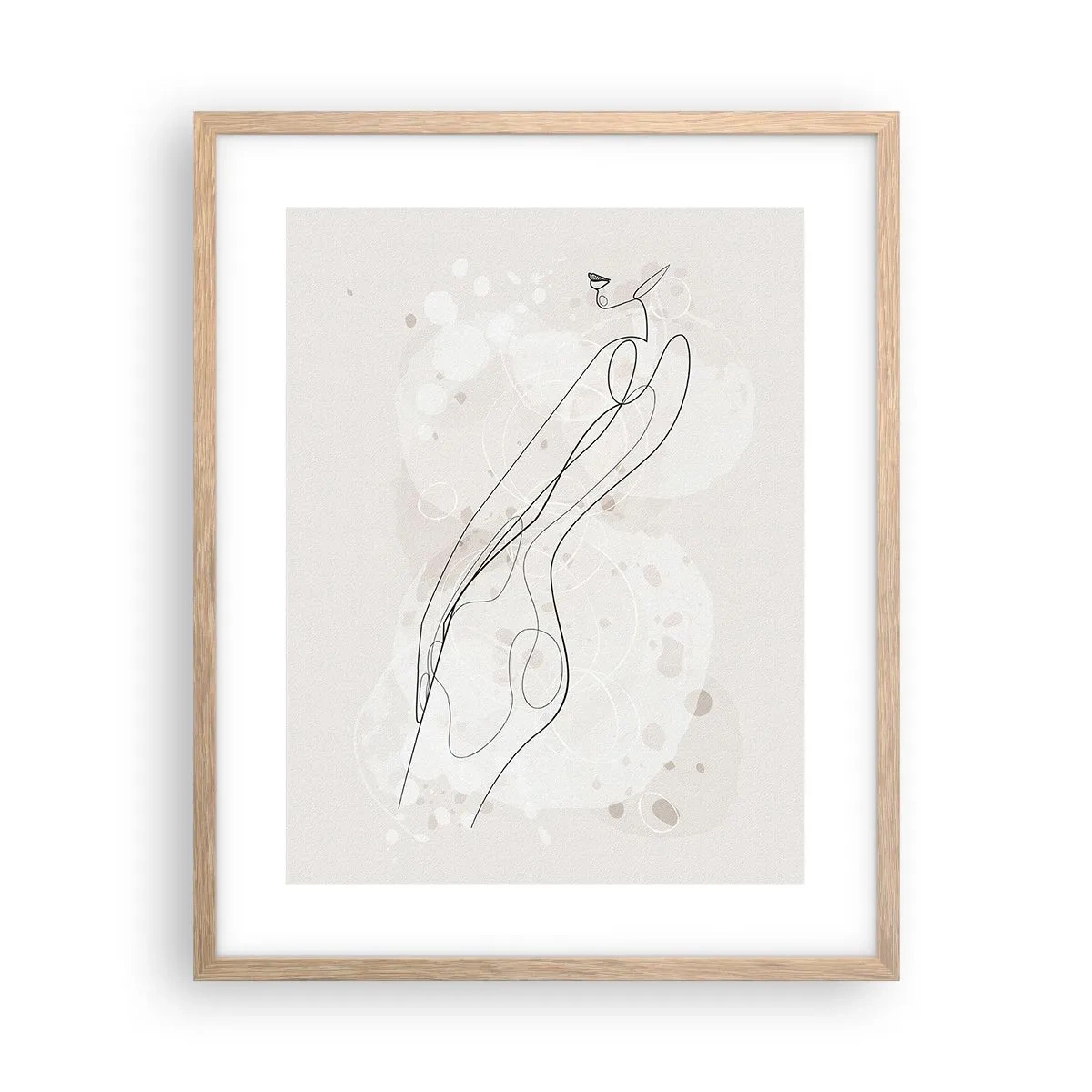 Poster in light oak frame - One Look Will Not Be Enough - 40x50 cm