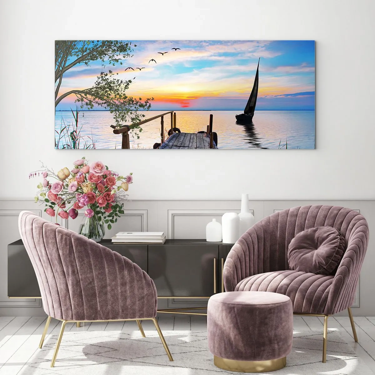 Glass picture - Good Evening - 100x40 cm