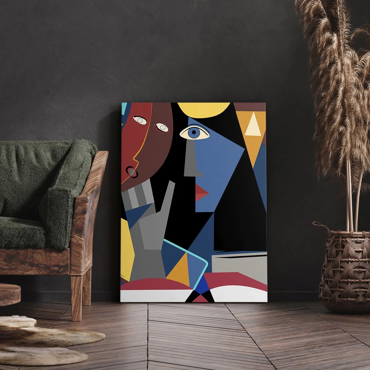 Canvas picture - Conversation of Cubists - 50x70 cm